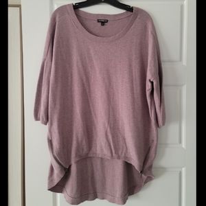 Express high low sweater with 3/4 sleeve